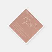 Modern Couple Fun Fakten Hochzeit Serviette (Ecke)