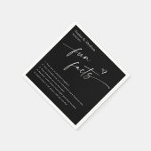 Modern Couple Fun Fakten Hochzeit Serviette (Ecke)