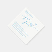 Modern Couple Fun Fakten Hochzeit Serviette (Ecke)