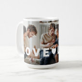 Modern Couple Liebe 3 Foto Collage Personalisiert Kaffeetasse (Vorderseite Links)