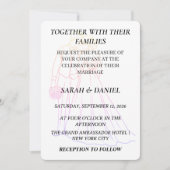 Modern Couple Line Art Wedding Invitation | Rustic Einladung (Vorderseite)