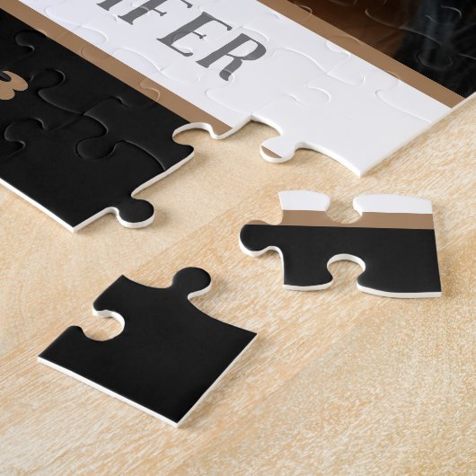 Modern Couple Monogram Date - Benutzerdefinierter Puzzle (Seite)