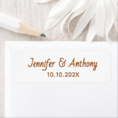 Modern Couple Names & Date Wedding - Bronze (Insitu)