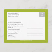 Modern Couple Save the Date Card Ankündigungspostkarte (Rückseite)