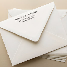 Modern Couples Names Return Address Permastempel