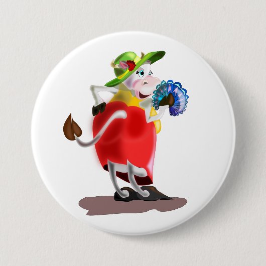 Modern Cow Button - Ihre Farben - Text (Vorderseite)