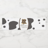 Modern Cow Print Rodeo Girls Stiefel Geburtstag Wasserflaschenetikett (Einzelnes Label)