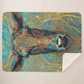 Modern Cow Sherpa Blanket Sherpadecke (Vorderseite (Horizontal))