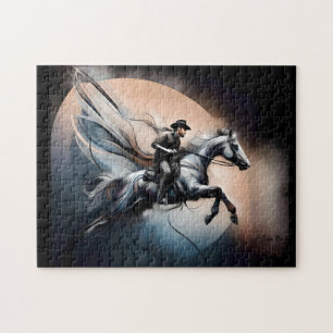 Modern Cowboy on Horse Art Puzzle