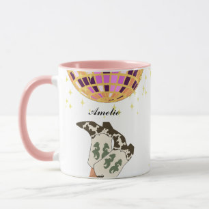 Modern Cowgirl Legs Cowboy Disco Ball Tasse
