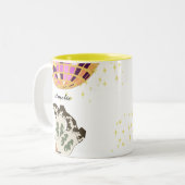 Modern Cowgirl Legs Cowboy Disco Ball Zweifarbige Tasse (Vorderseite Links)