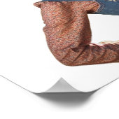 Modern Cowgirl Posing in a Cowboy Hat Wall Poster (Ecke)