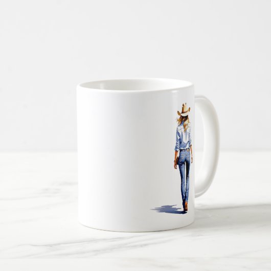 Modern Cowgirl Walk Kaffeetasse (VorderseiteRechts)