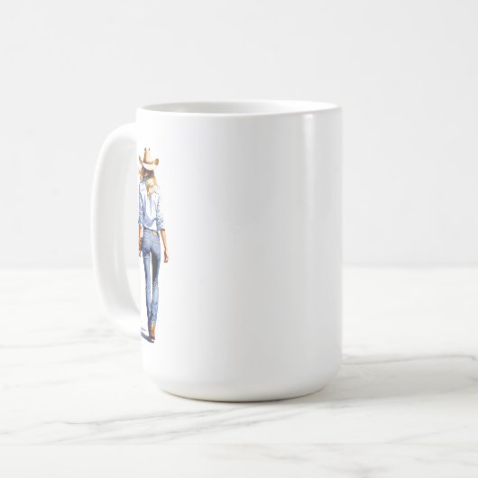 Modern Cowgirl Walk Kaffeetasse (Vorderseite Links)