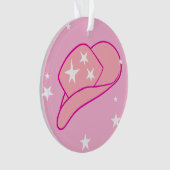 Modern Cowgirl Western Hat Pink Ornament (Vorderseite)