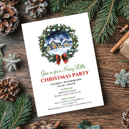 Modern Cozy Winter Scene Editable Christmas Invite Einladung
