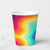 Modern Cracked colorful Stylist  Pappbecher (Rückseite)