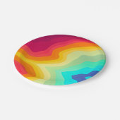 Modern Cracked colorful Stylist Pappteller (Schrägansicht)