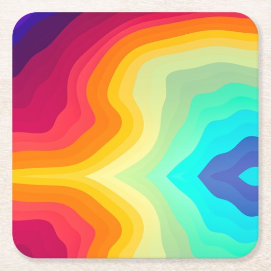 Modern Cracked colorful Stylist Rechteckiger Pappuntersetzer (Vorderseite)