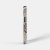 Modern Cracked Gold White marble iPhone Hülle (Rechte Seite)