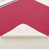 Modern Cranberry Einfache Personalisierte Bezeichn Sherpadecke (3/4)