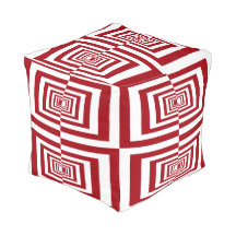 Modern Cranberry Red Geometric Muster