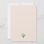 Modern Cream Beige Cactus Birthday Party Einladung (Rückseite)
