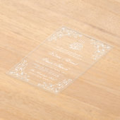 Modern Cream Beige Islamische Hochzeit Acryleinladungen (Ablage )