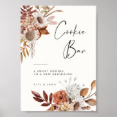 Modern Cream Boho Cookie Table Wedding Sign Poster (Vorne)