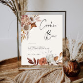 Modern Cream Boho Cookie Table Wedding Sign Poster