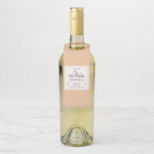 Modern Cream Peach Lemon Wedding Limoncello Flaschenanhänger (Auf Flasche)