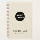 Modern Creamy White Custom Business Logo Planer (Vorderseite)