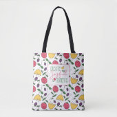 Modern Create Joyful Moments Floral Tote Bag Tasche (Vorderseite)