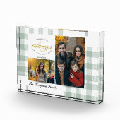 Modern Create your own Sage Green Family Photo Fotoblock (Rechts)