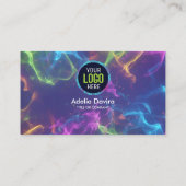 Modern Creative Pro– Neon Opal Gemstone Card Visitenkarte (Rückseite)