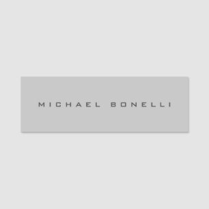 Modern Creative Trendy Gray Add Name Namensschild