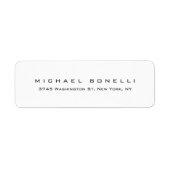 Modern Creative Trendy White Return Label (Vorne)