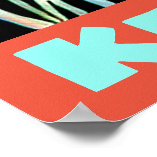 Modern Creative Wildlife Zebra Art Kenya Poster (Ecke)