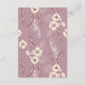 Modern Creme Floral Details Umschließungskarte Begleitkarte (Rückseite)