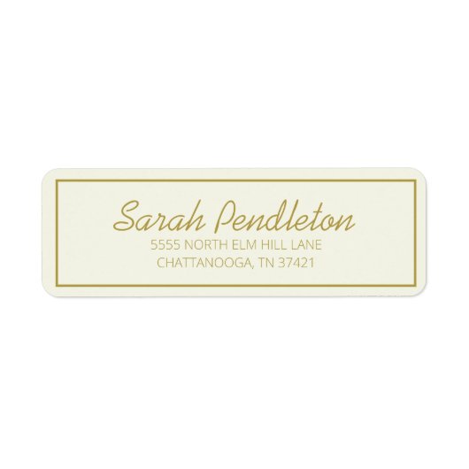 Modern Creme Gold Script (Vorne)