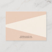 Modern Creme Order Danke Business Card Visitenkarte (Rückseite)