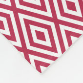 Modern Crimson Red Geometric Diamond Pattern Fleecedecke (Ecke)