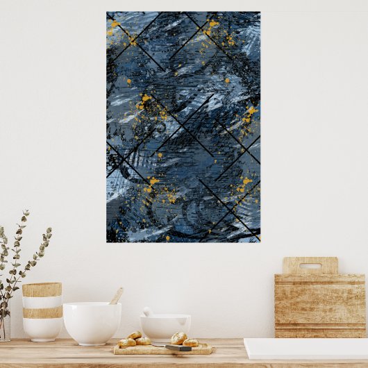 Modern Criss Cross Poster (Küche)