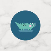 Modern Crocodile Safari Zoo Konfetti (Klein Vorderseite)