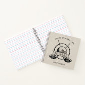 Modern Cross Club Name Golf Notizblock (Innenseite)