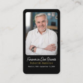 Modern Cross-Foto-Beerdigungskarte Visitenkarte (Vorderseite)