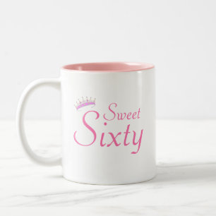 Modern Crown Sweet Sixty in Pink Zweifarbige Tasse