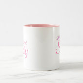 Modern Crown Sweet Sixty in Pink Zweifarbige Tasse (Mittel)