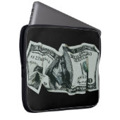 Modern Crumpled $ 100 Bill Design Laptopschutzhülle (Vorne Rechts)
