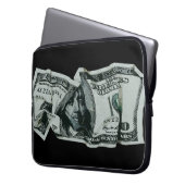 Modern Crumpled $ 100 Bill Design Laptopschutzhülle (Vorderseite Links)